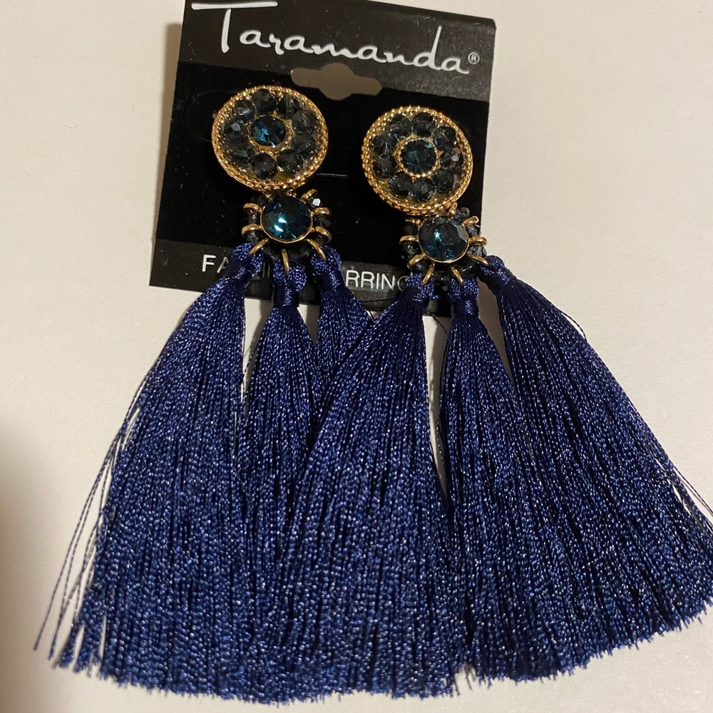Blue Gem Boho Earing
